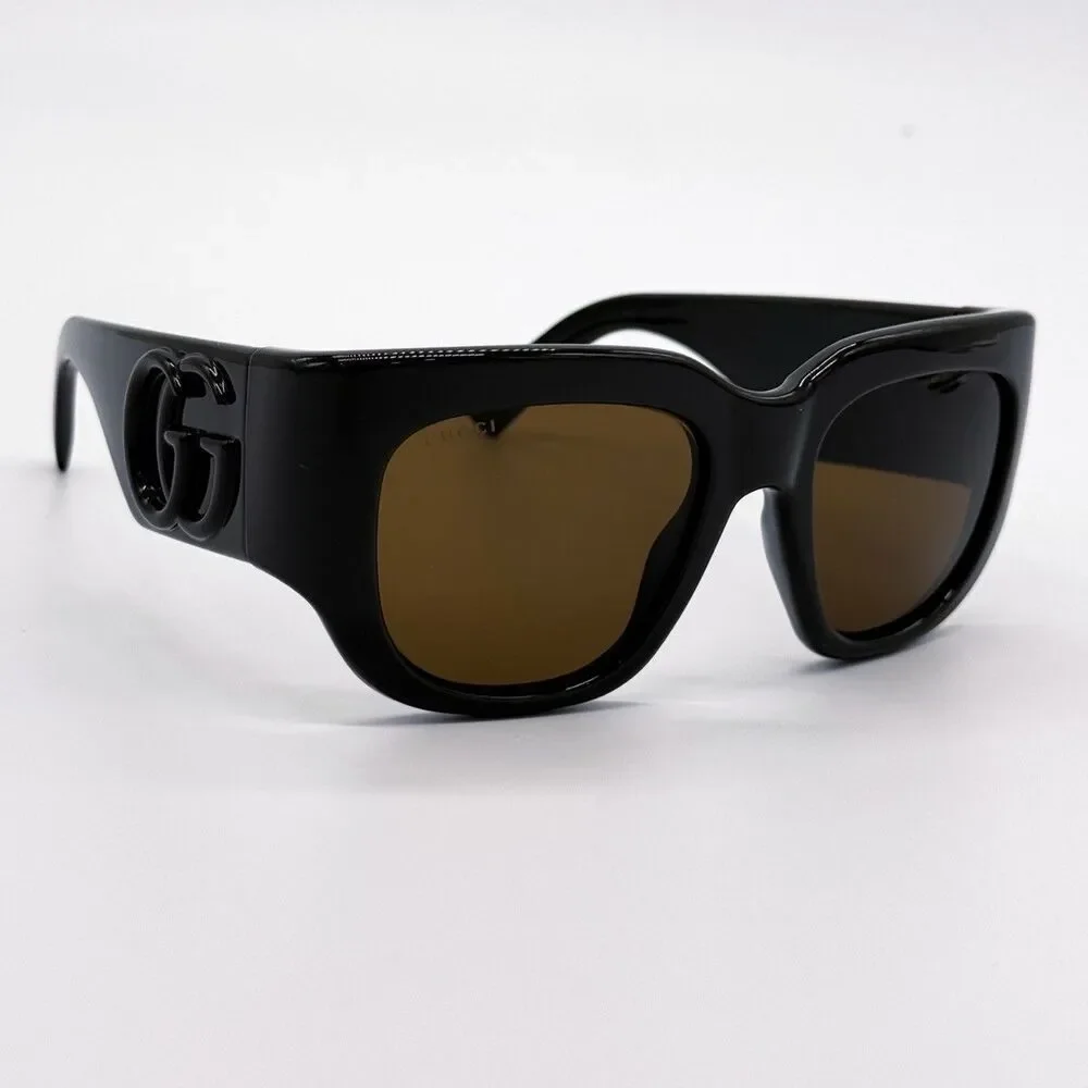 NWT Gucci GG1545S-002-53 Brwon Cat Eye 53mm Sunglasses